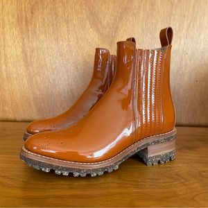 The office of Angela Scott Autumn Brown Miss Kate leather boot. Size 38.